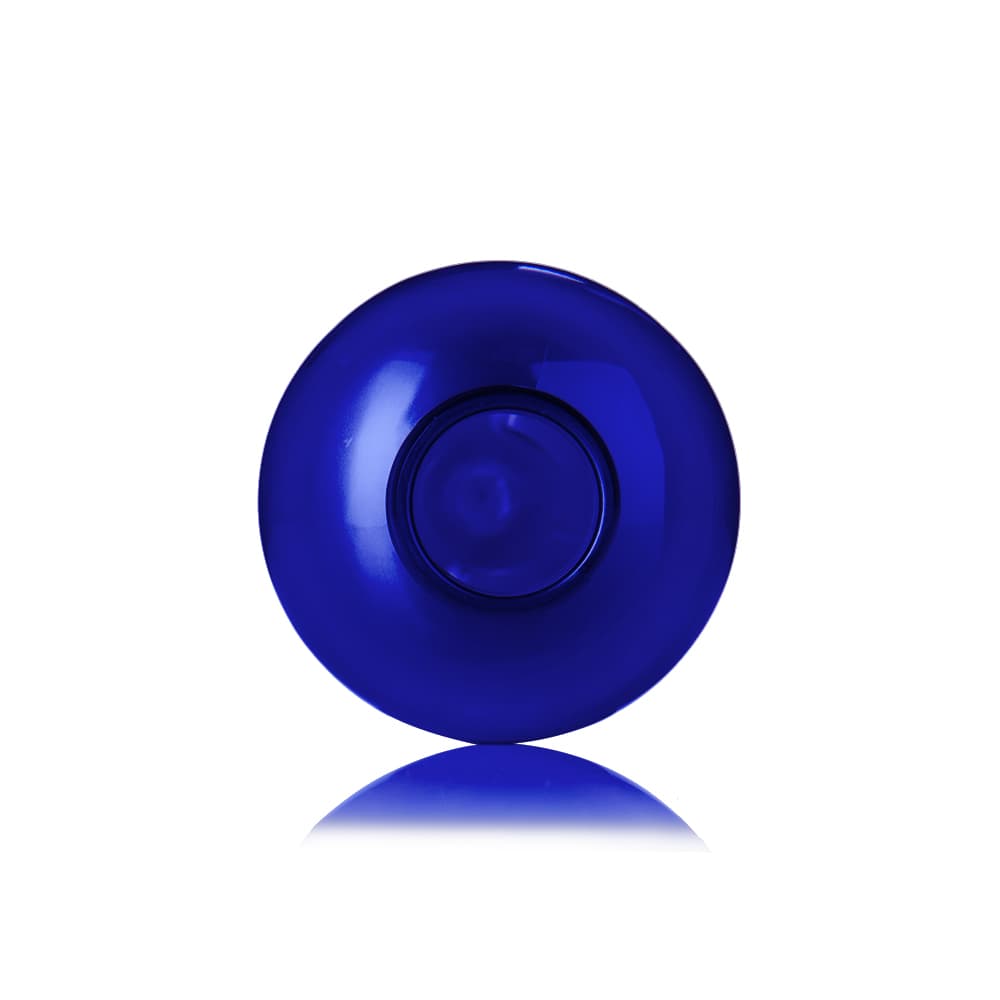 6 oz Blue PET Boston Tall Bottle with 24-410 neck finish - Product image