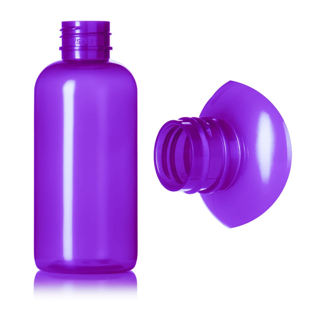 6 oz Purple PET Boston Tall Bottle with 24-410 neck finish - Product image