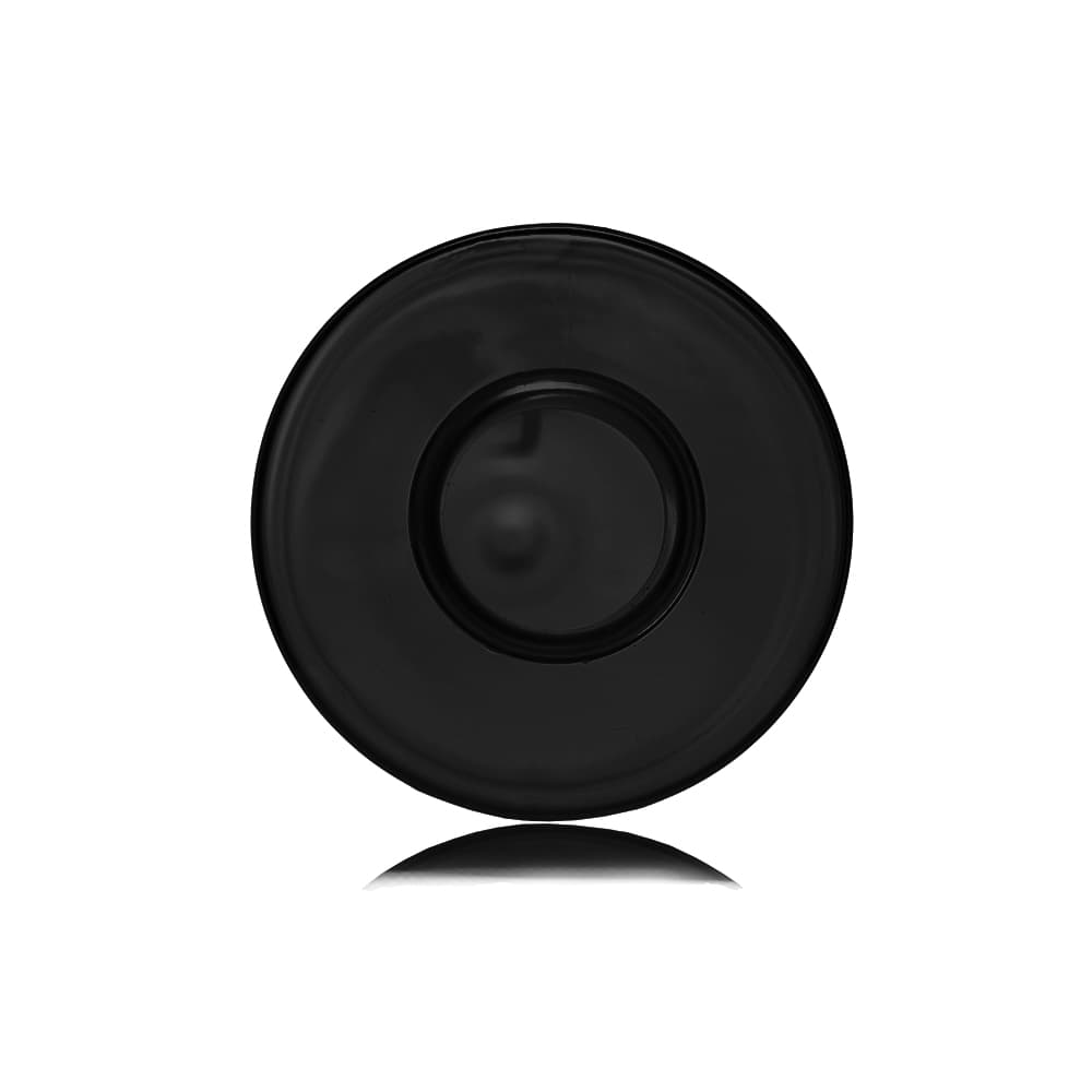 8 oz Black PET Cylinder Round Bottle with 24-410 neck finish - Product image