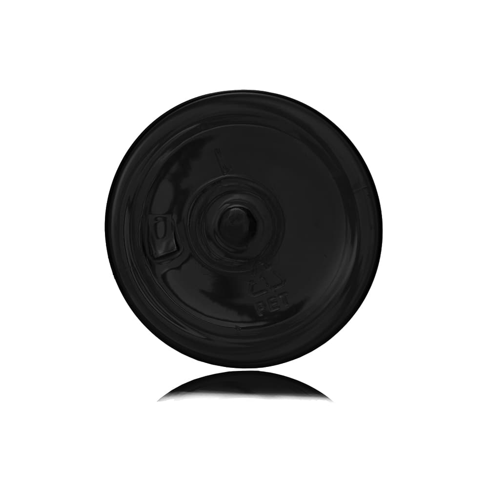 8 oz Black PET Cylinder Round Bottle with 24-410 neck finish - Product image