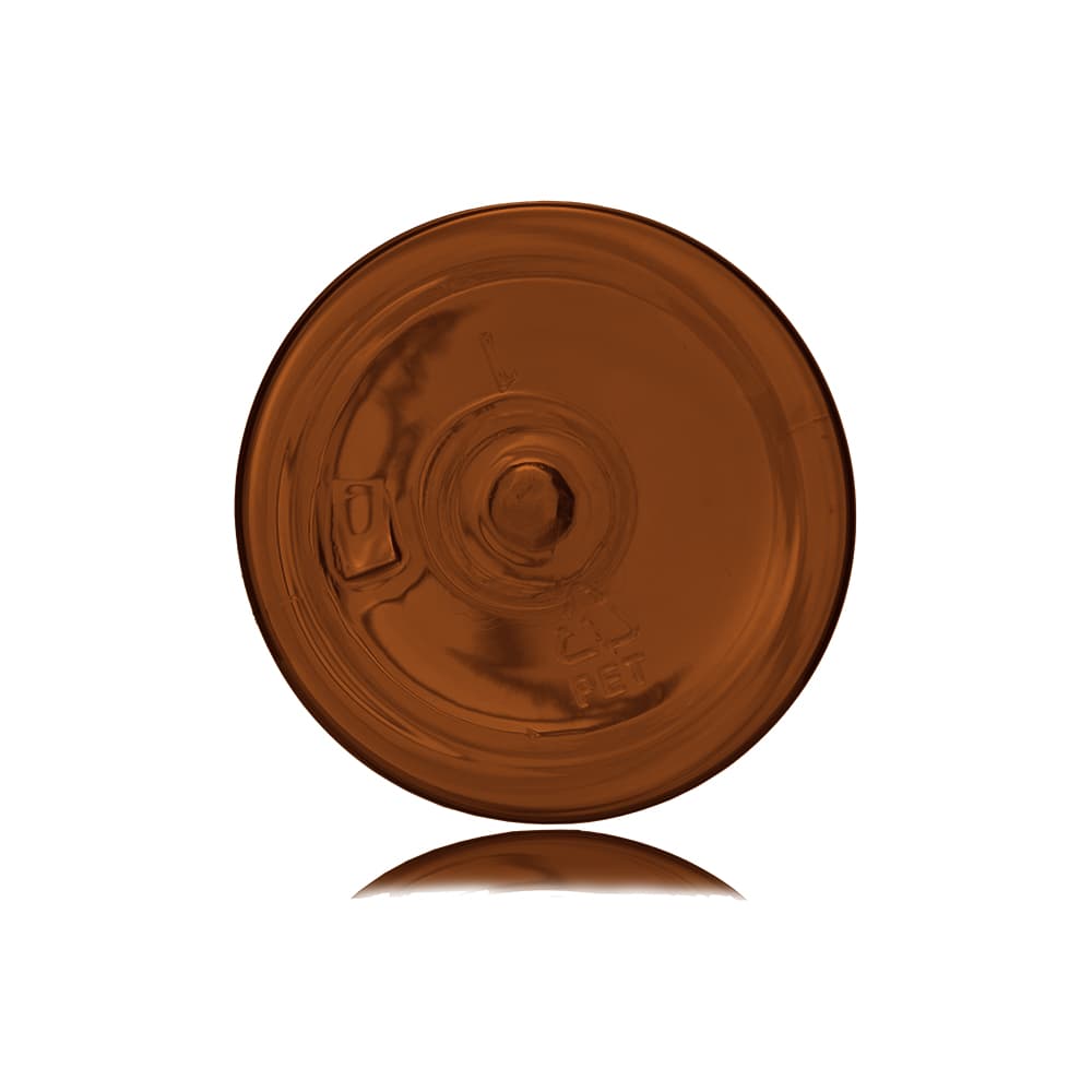 8 oz Amber PET Cylinder Round Bottle with 24-410 neck finish - Product image