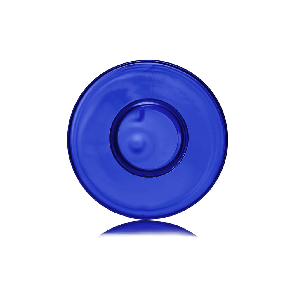 8 oz Blue PET Cylinder Round Bottle with 24-410 neck finish - Product image