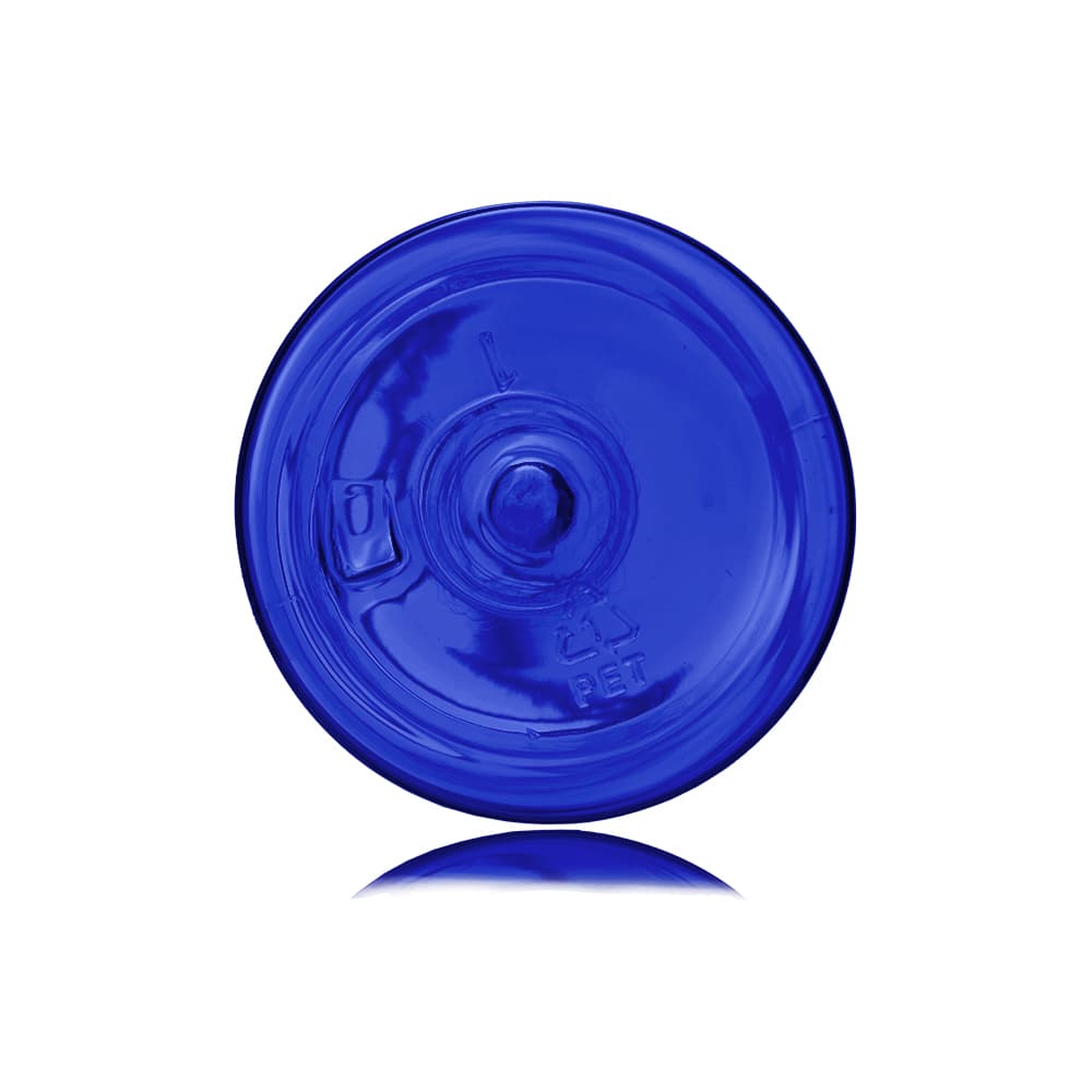8 oz Blue PET Cylinder Round Bottle with 24-410 neck finish - Product image