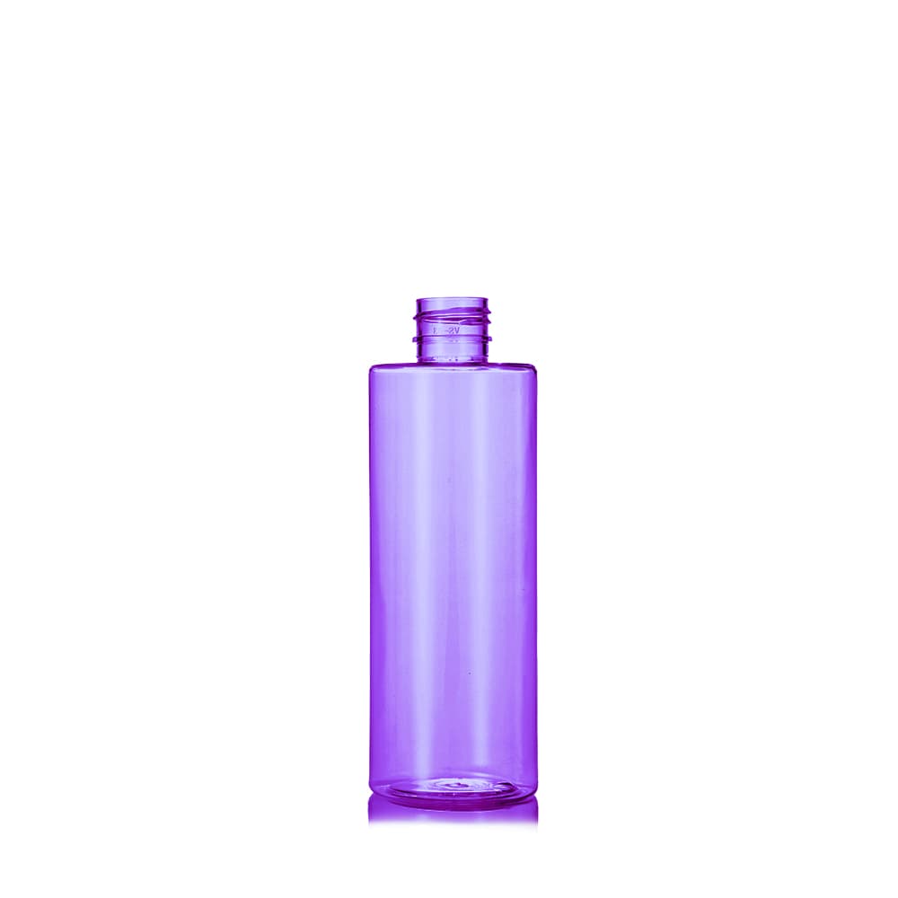 8 oz Purple PET Cylinder Round Bottle with 24-410 neck finish - Product image