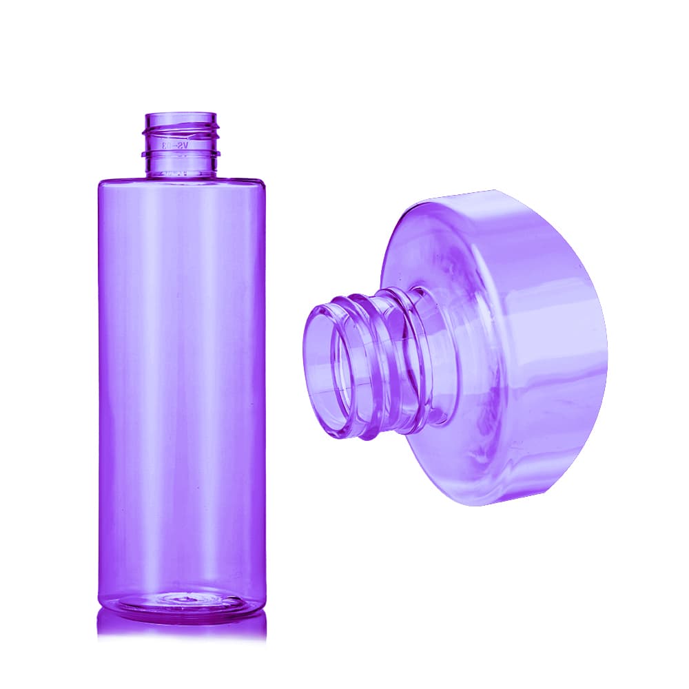 8 oz Purple PET Cylinder Round Bottle with 24-410 neck finish - Product image
