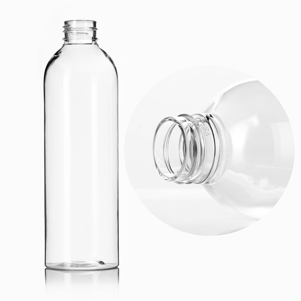 8 oz Clear PET Bullet Bottle with 24-410 neck finish - Product image