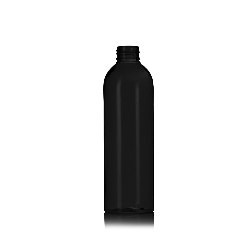8 oz Black PET Bullet Bottle with 24-410 neck finish - Product image