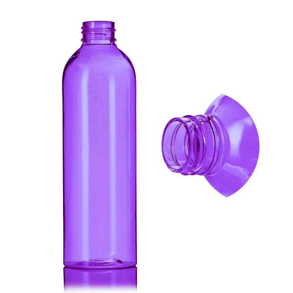 8 oz Purple PET Bullet Bottle with 24-410 neck finish - Product image