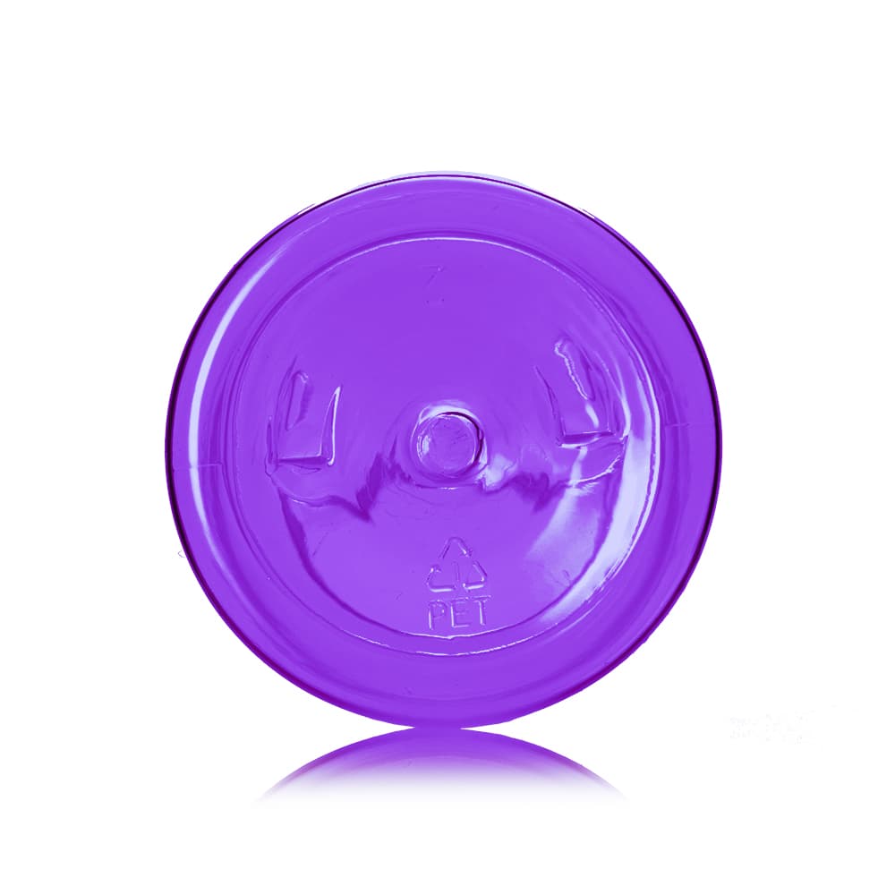8 oz Purple PET Boston Round Bottle with 24-410 neck finish - Product image