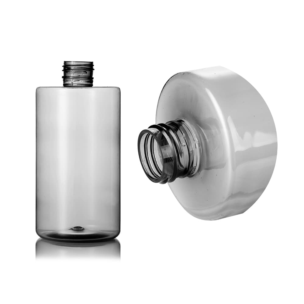 10 oz Clear PET Cylinder Round Bottle with 24-410 neck finish - Product image