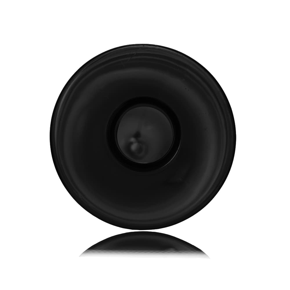 10 oz Black PET Cylinder Round Bottle with 24-410 neck finish - Product image