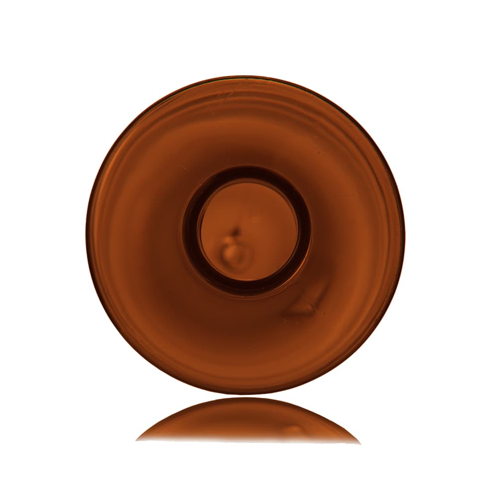 10 oz Amber PET Cylinder Round Bottle with 24-410 neck finish - Product image