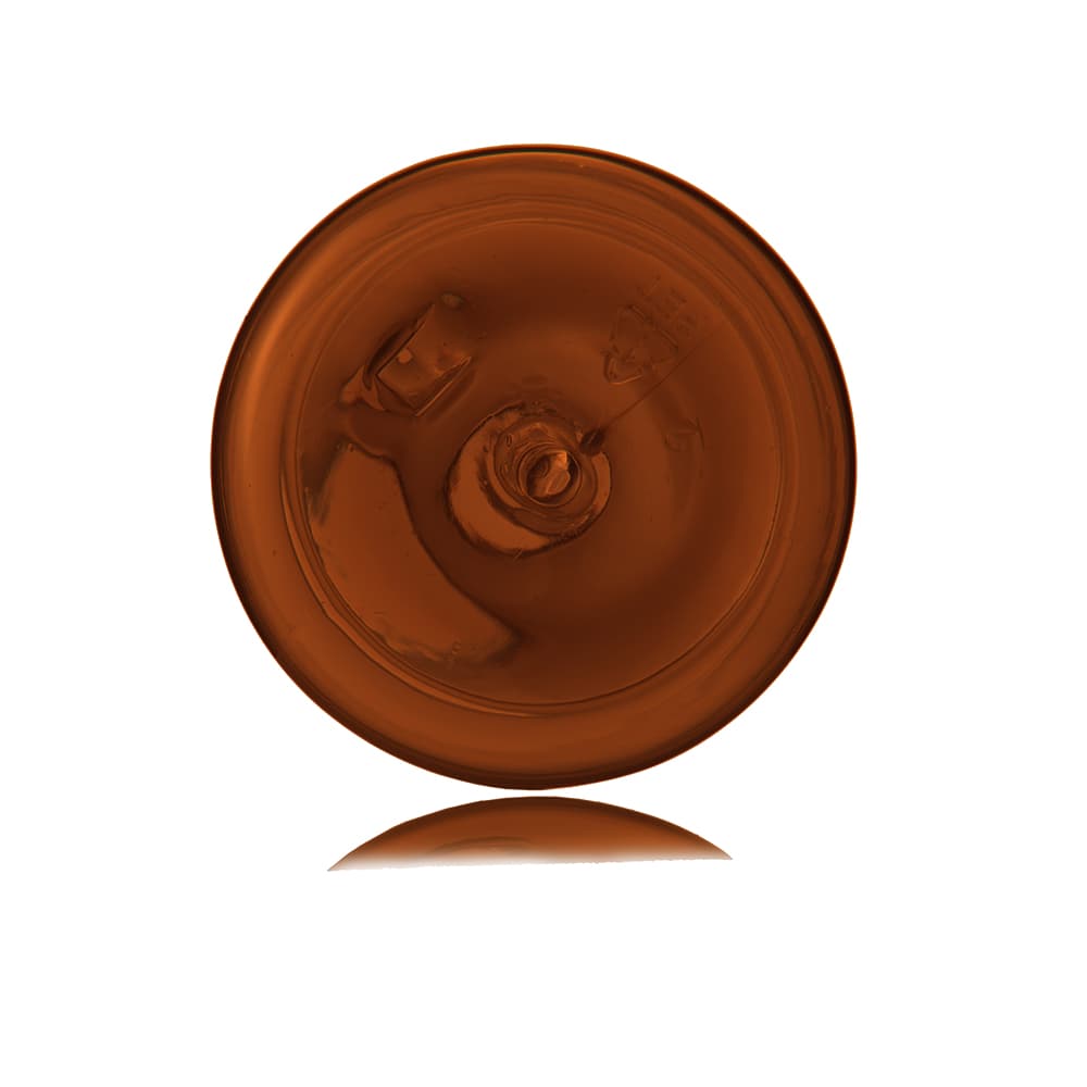 10 oz Amber PET Cylinder Round Bottle with 24-410 neck finish - Product image