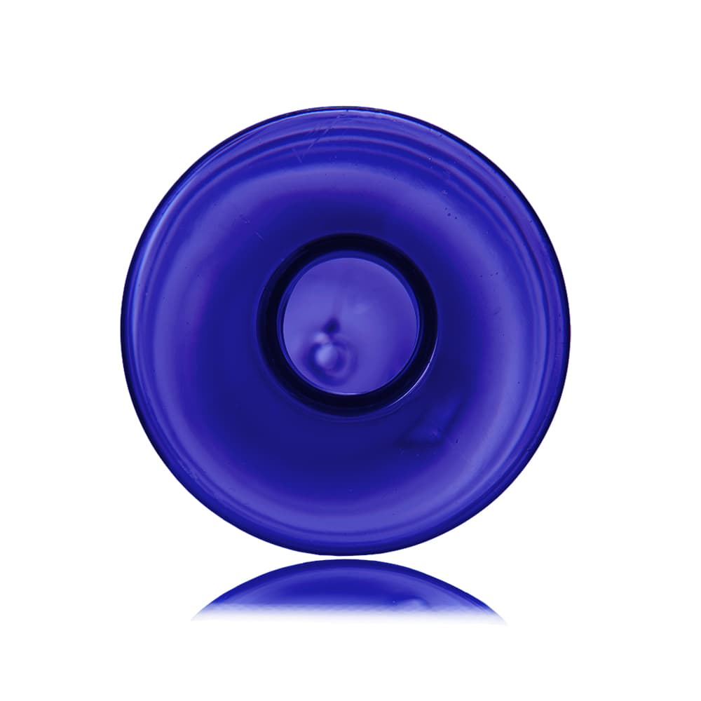10 oz Blue PET Cylinder Round Bottle with 24-410 neck finish - Product image