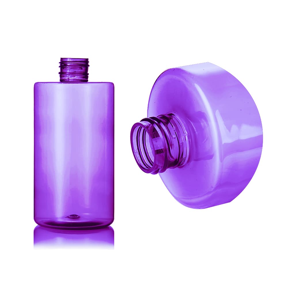 10 oz Purple PET Cylinder Round Bottle with 24-410 neck finish - Product image