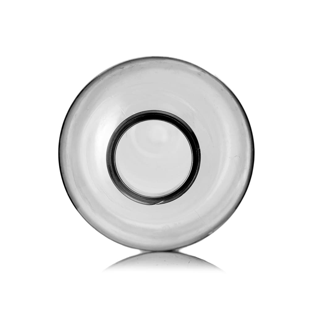 12 oz Clear PET Boston Round Bottle with 24-410 neck finish - Product image