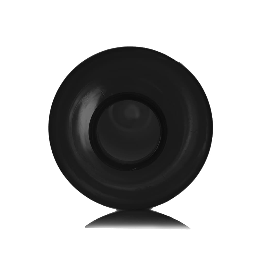 12 oz Black PET Boston Round Bottle with 24-410 neck finish - Product image