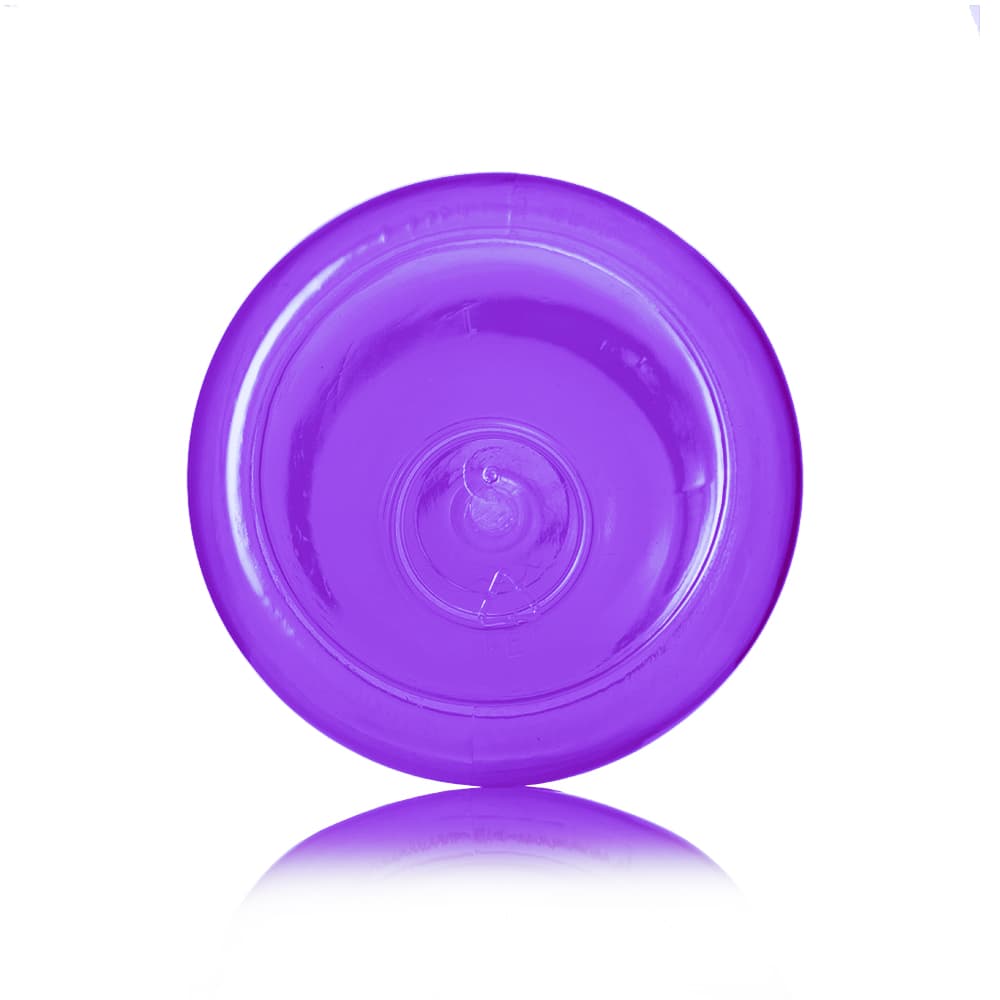 12 oz Purple PET Boston Round Bottle with 24-410 neck finish - Product image