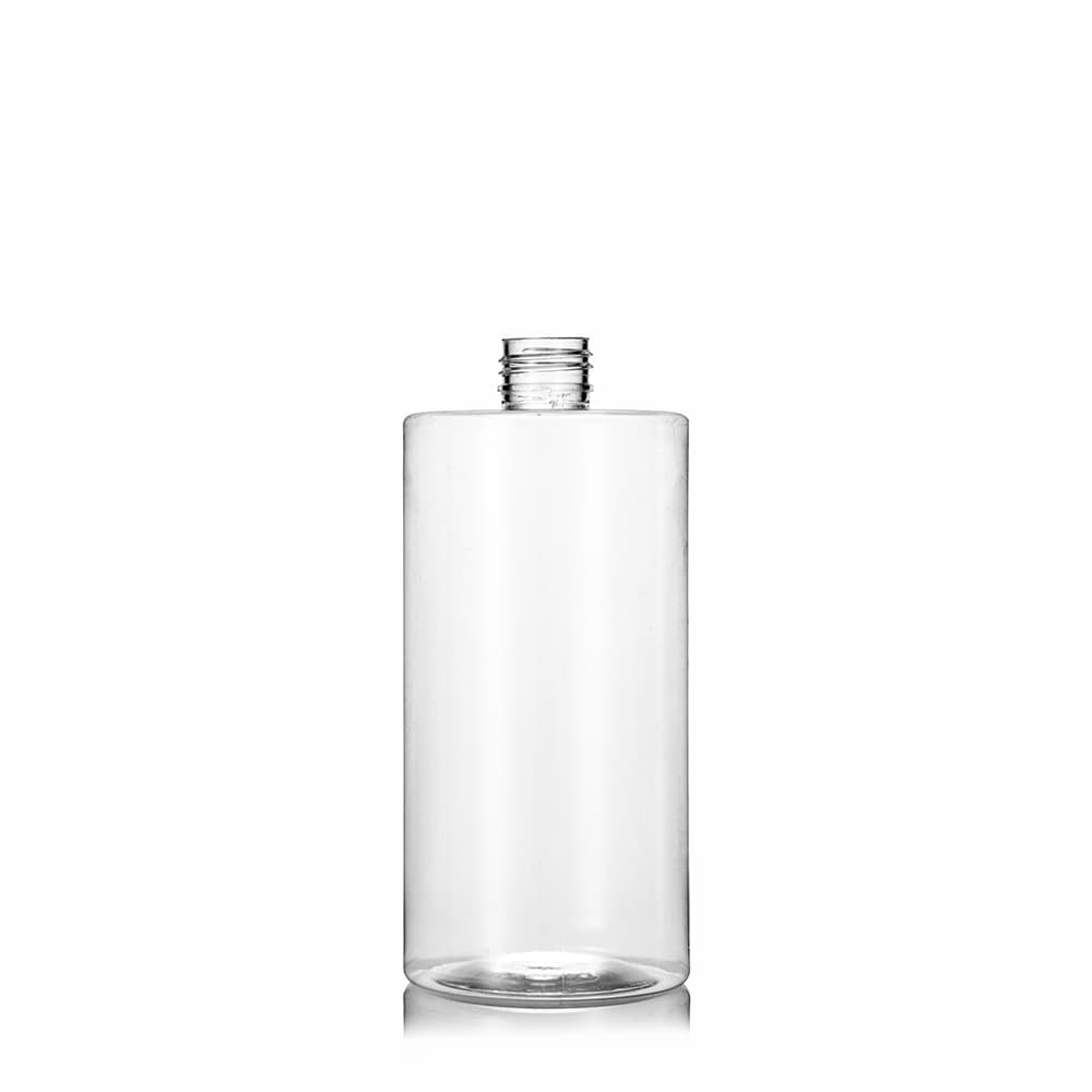 16 oz Clear PET Cylinder Round Bottle with 24-410 neck finish - Product image