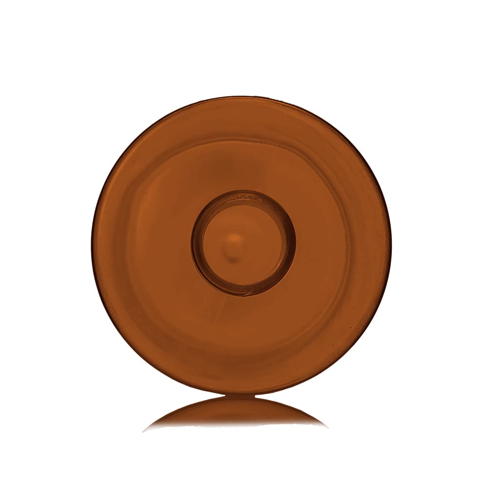 16 oz Amber PET Cylinder Round Bottle with 24-410 neck finish - Product image