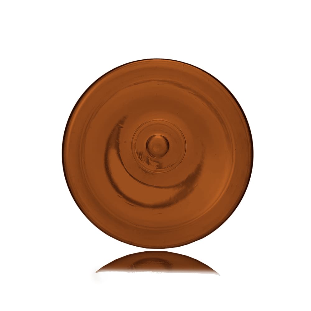 16 oz Amber PET Cylinder Round Bottle with 24-410 neck finish - Product image