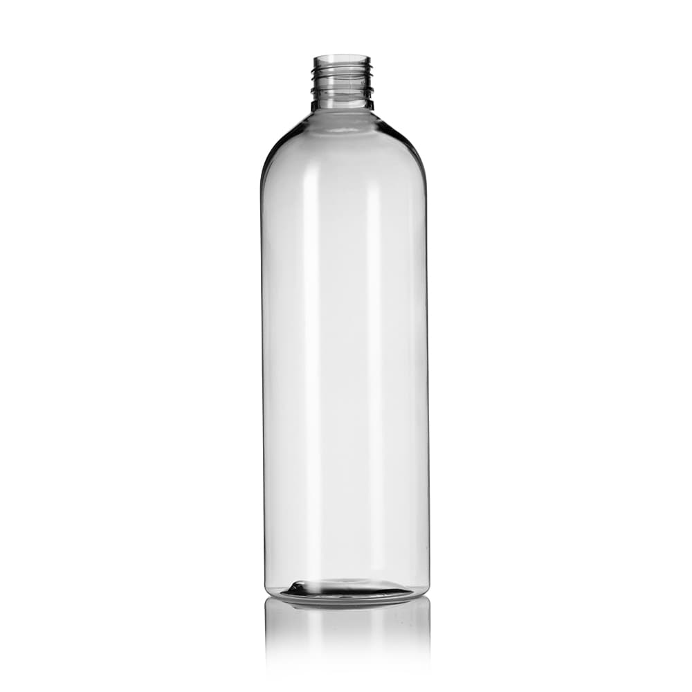 16 oz Clear PET Bullet Bottle with 24-410 neck finish - Product image