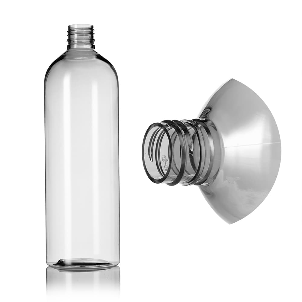16 oz Clear PET Bullet Bottle with 24-410 neck finish - Product image