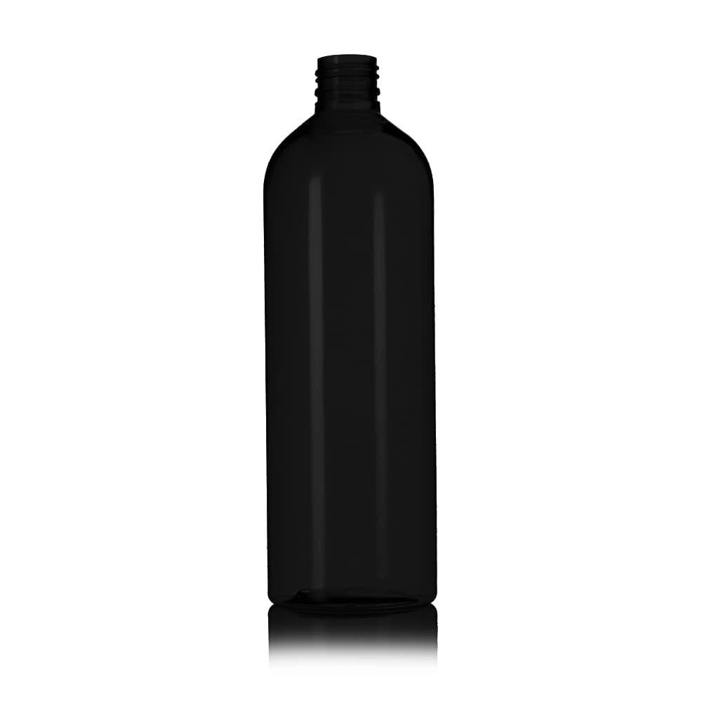 16 oz Black PET Bullet Bottle with 24-410 neck finish - Product image