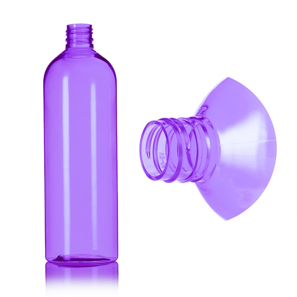 16 oz Purple PET Bullet Bottle with 24-410 neck finish - Product image