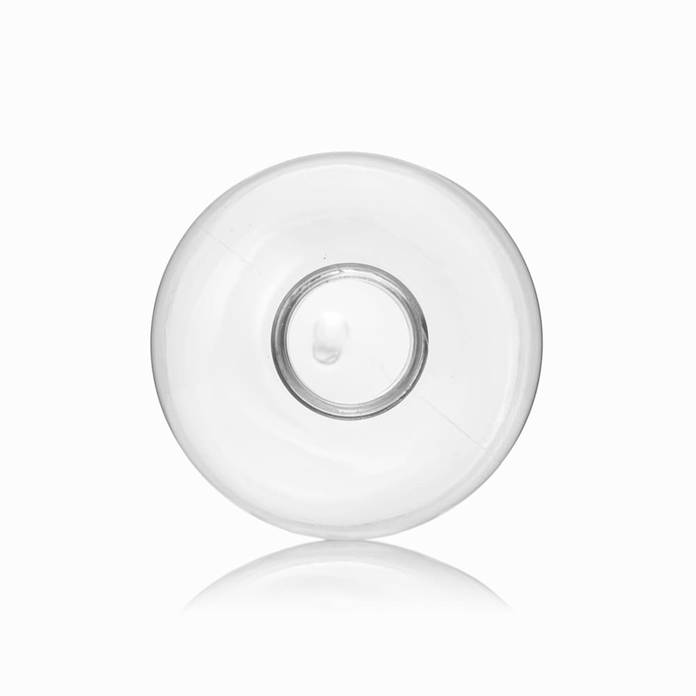 16 oz Clear PET Boston Round Bottle with 28-410 neck finish - Product image