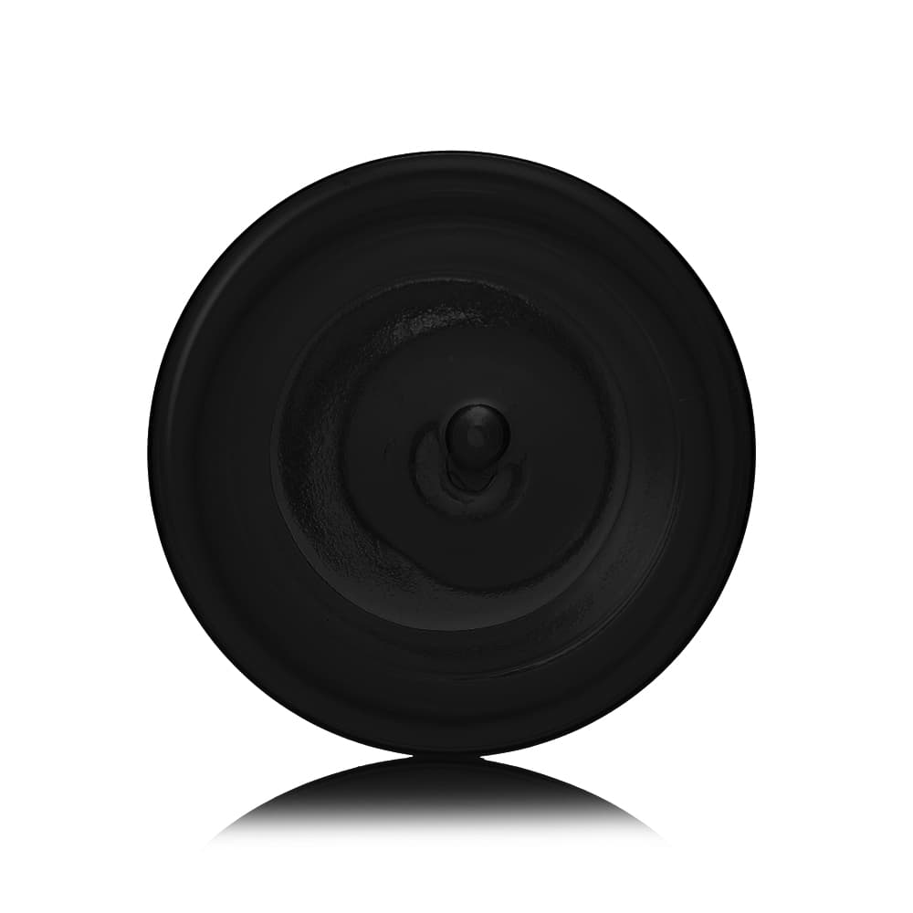 16 oz Black PET Boston Round Bottle with 28-410 neck finish - Product image