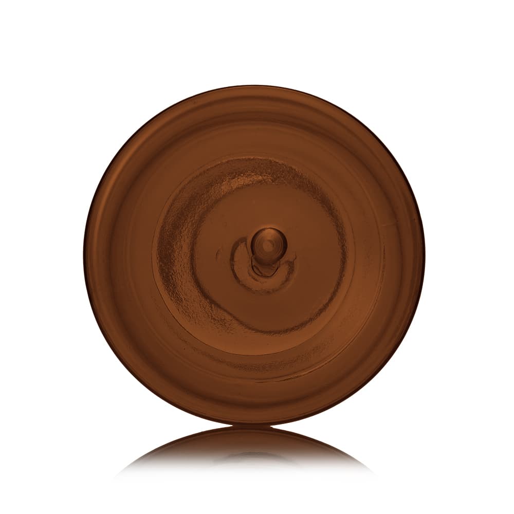 16 oz Amber PET Boston Round Bottle with 28-410 neck finish - Product image