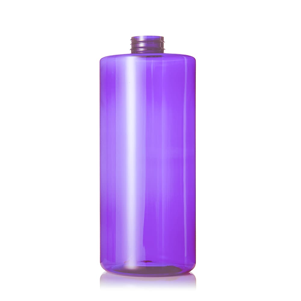 32 oz Purple PET Cylinder Round Bottle with 32-400 neck finish - Product image