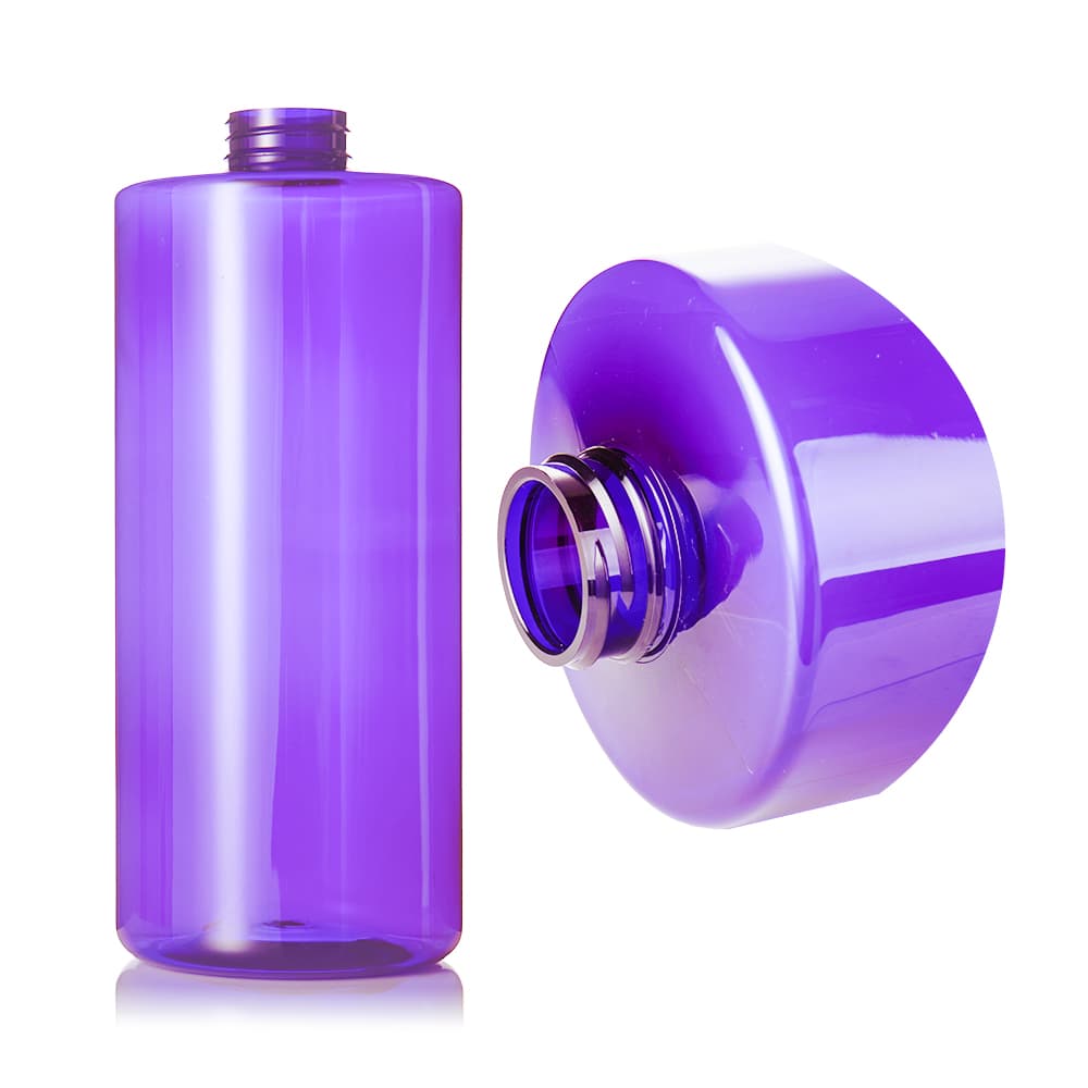 32 oz Purple PET Cylinder Round Bottle with 32-400 neck finish - Product image