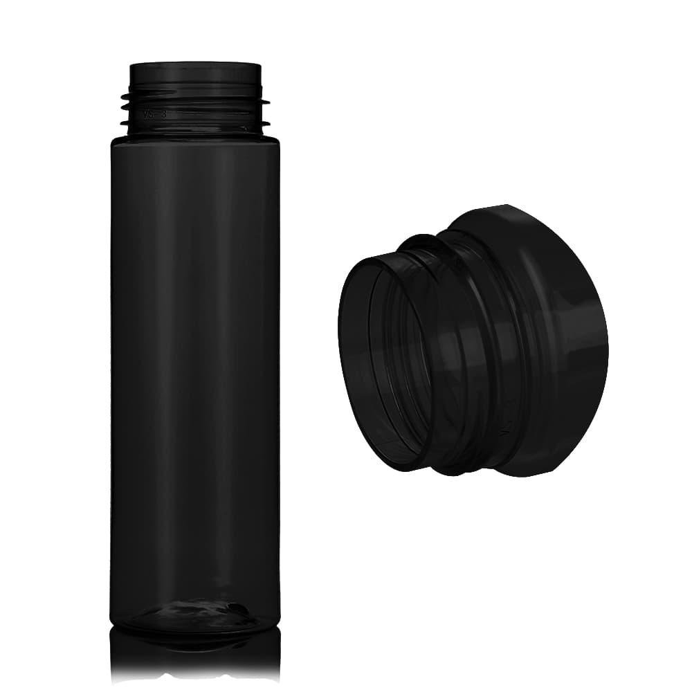 6.5 oz Black PET Foam Bottle Bottle with 42-410 neck finish - Product image
