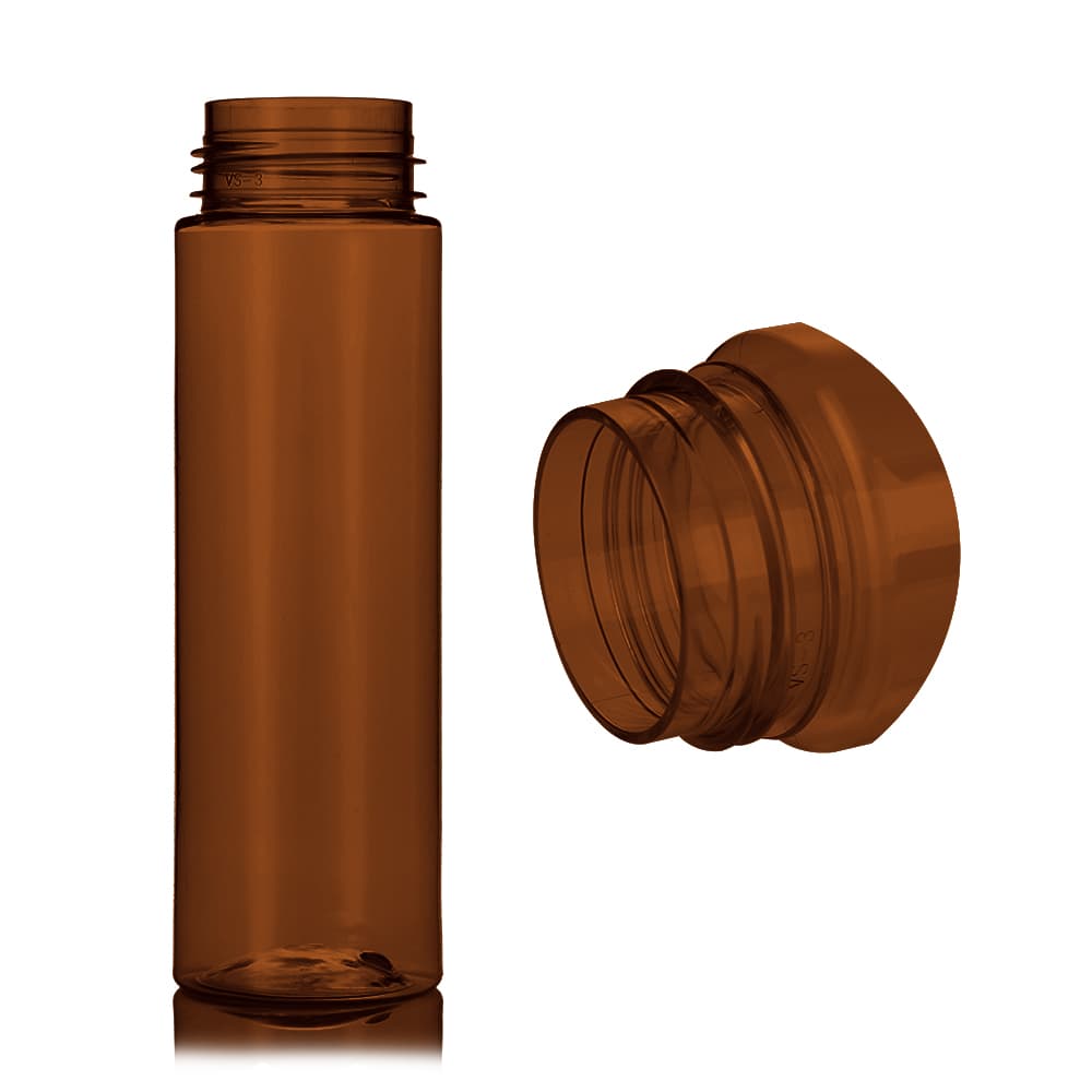 6.5 oz Amber PET Foam Bottle Bottle with 42-410 neck finish - Product image